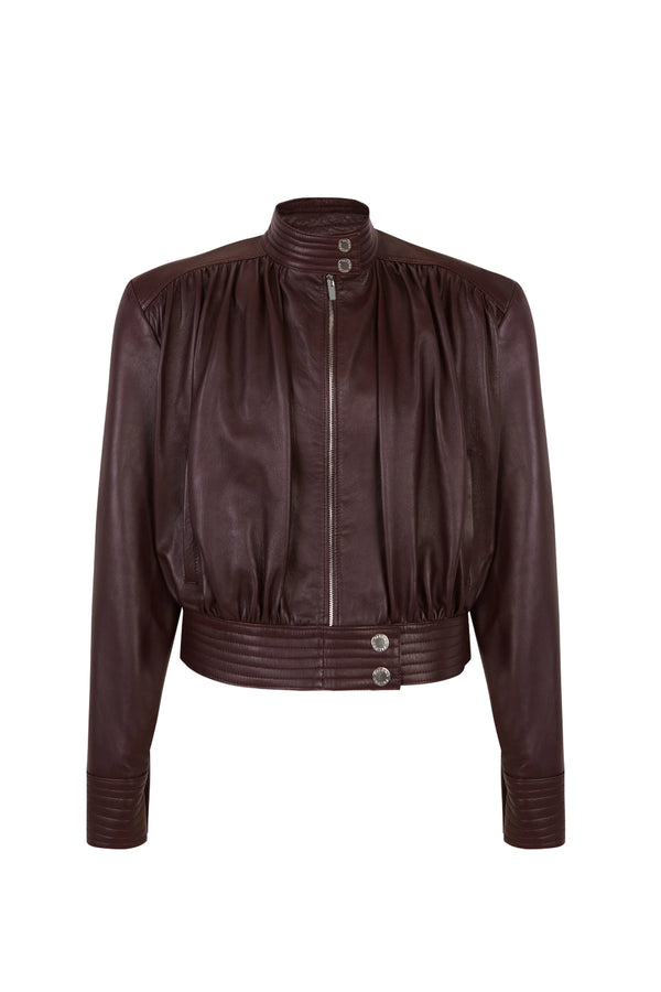 Wine Leather Jacket