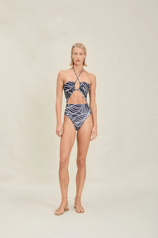 Amal Full Piece - Navy Palm