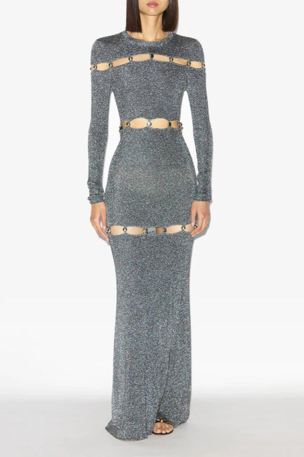 Elmire Dress Silver-Black