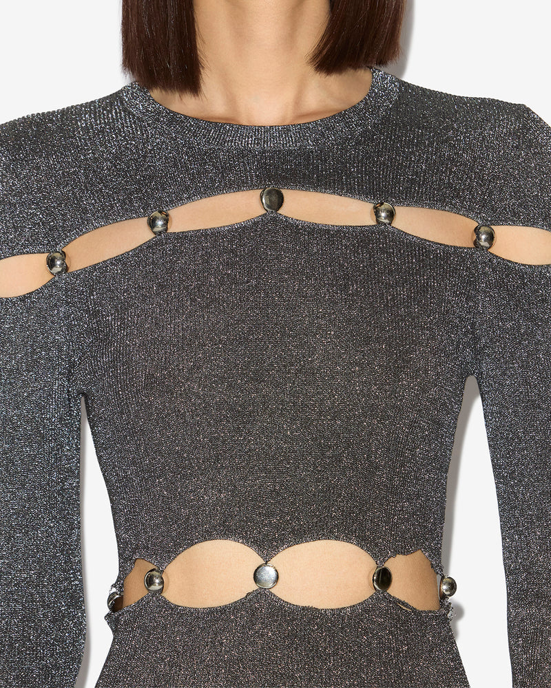 Elmire Dress Silver-Black