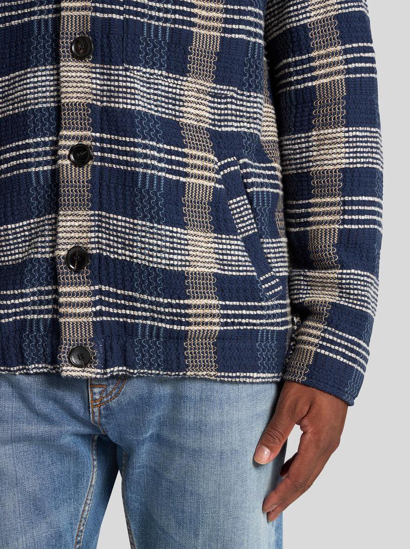SB Knitted Jacket with Shirt Collar