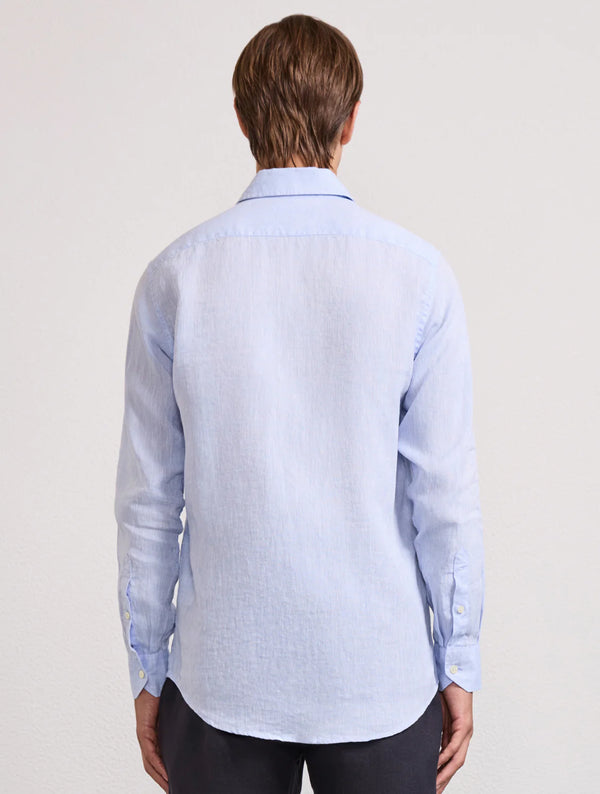 Antonio Linen Shirt LS Baby Blue
