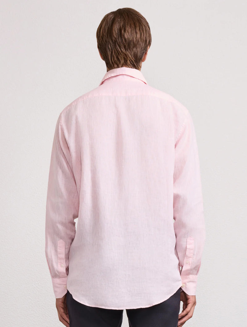 Antonio Linen Shirt LS Light Pink
