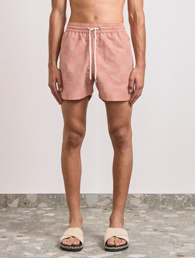 Sport Copa Check Print Swim Shorts