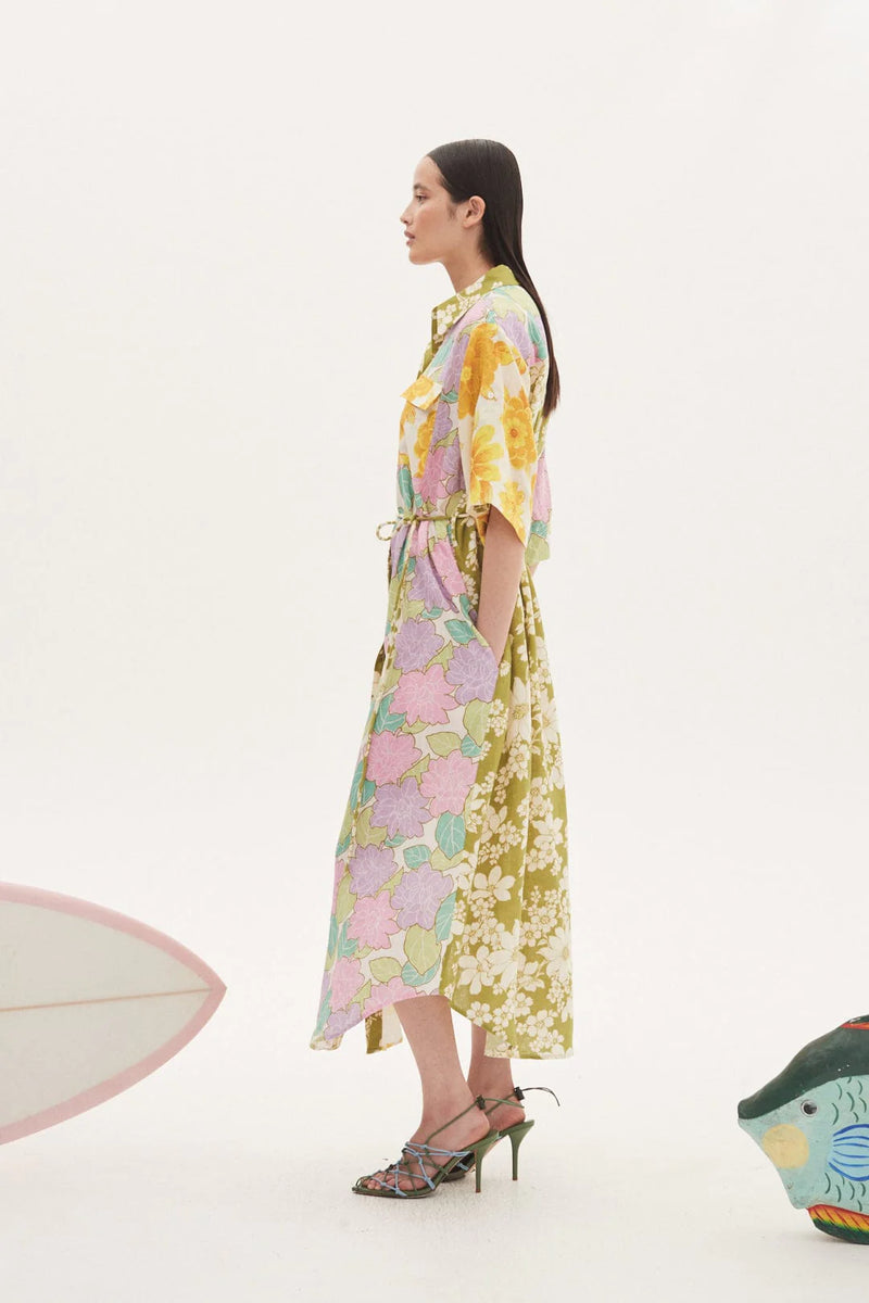Elora Patchwork Shirtdress