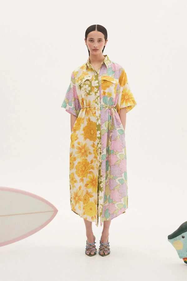 ALEMAIS Elora Patchwork Shirtdress WOMEN'S DRESSES