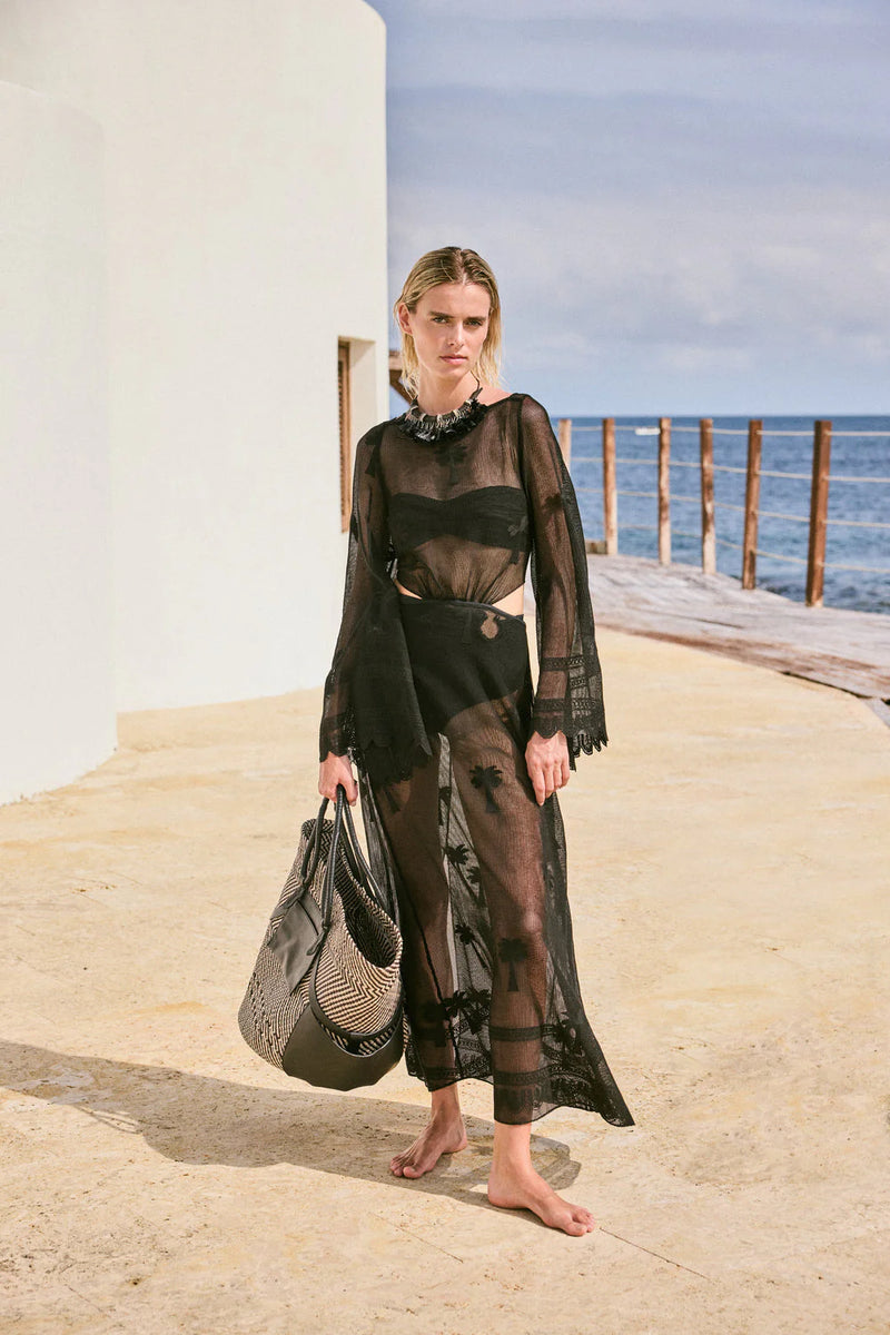 En La Mar Tote Bag Black-Ecru