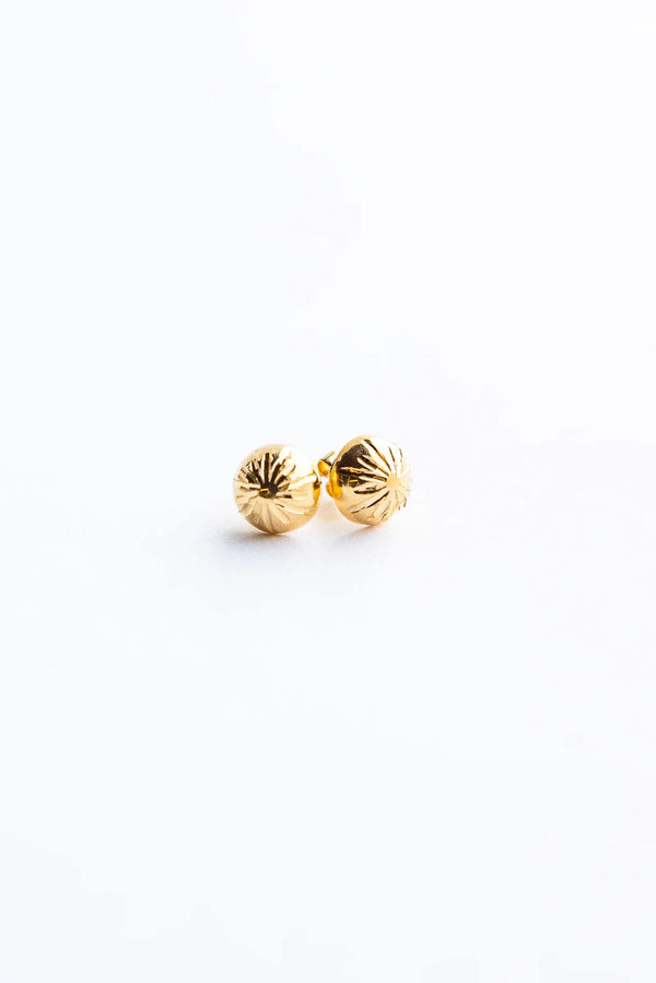 Etched Surya Stud Earrings