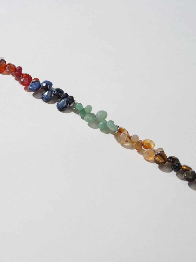 Linked Teardrop Gemstone Wristlet