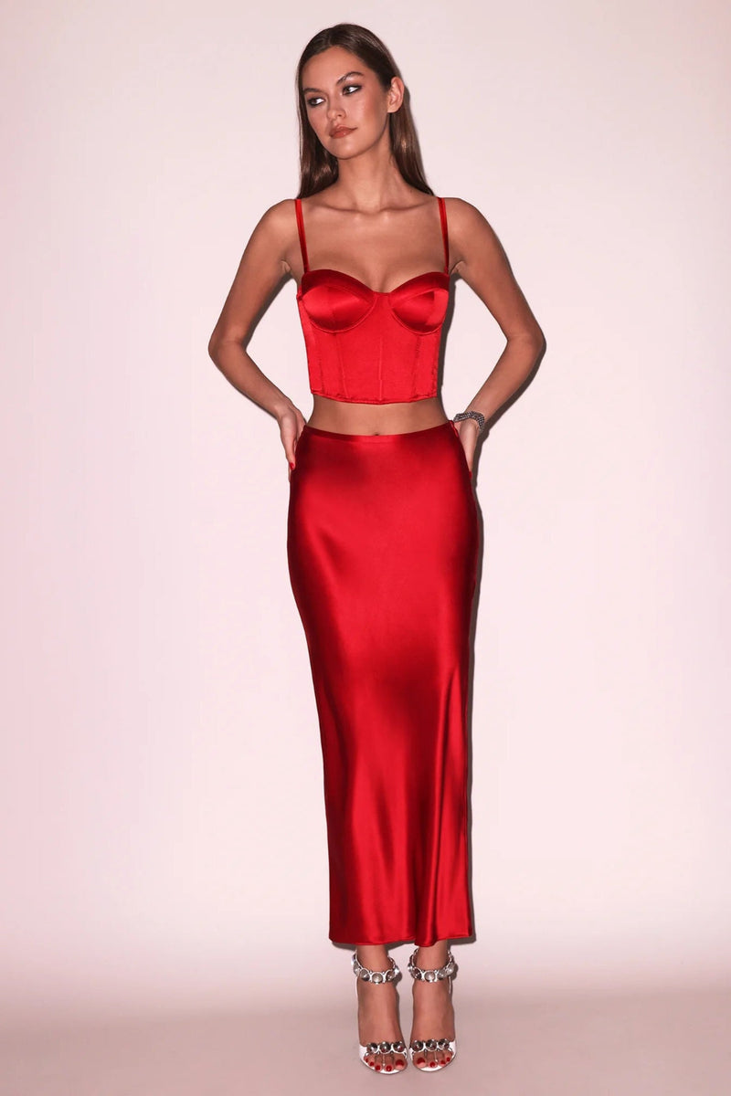 Rose Valentine Midi Skirt