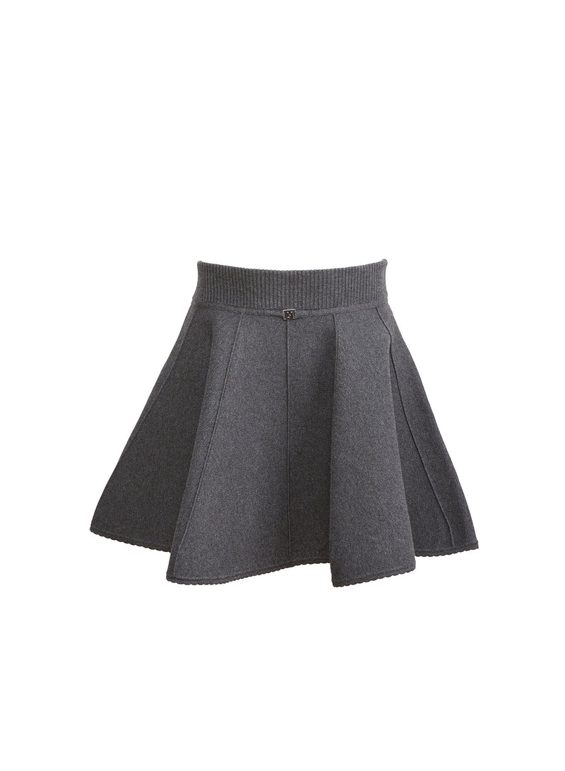 Knit Flare Mini Skirt