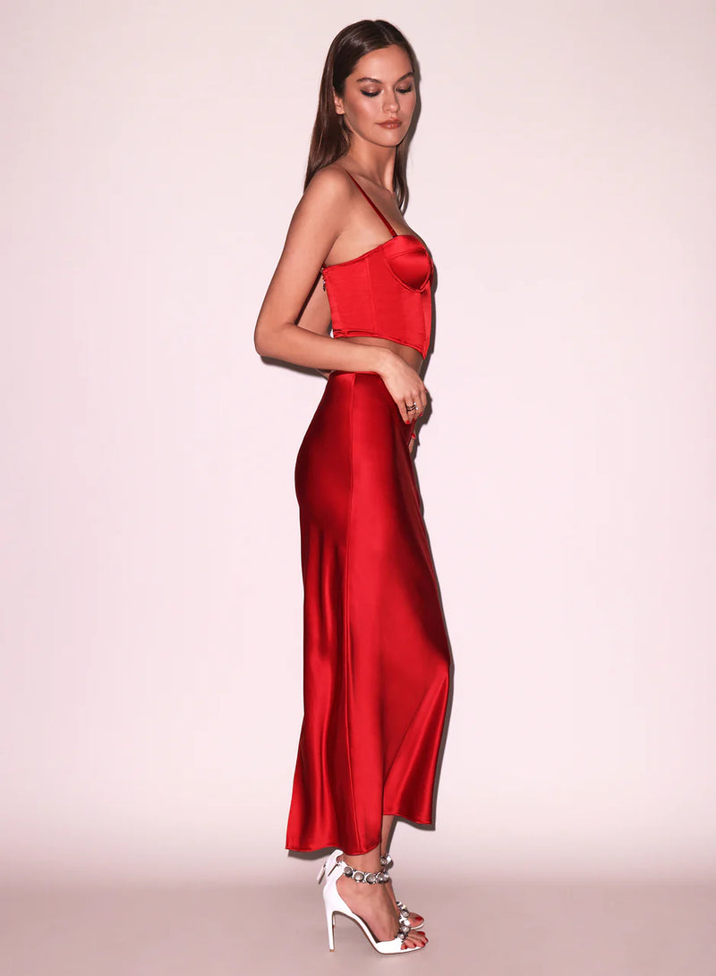 Rose Valentine Midi Skirt