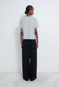 FAAA LDS V-Neck T-Shirt Grey Melange