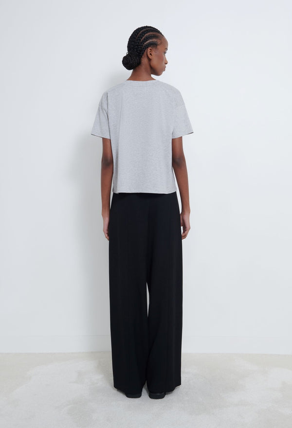 FAAA LDS V-Neck T-Shirt Grey Melange