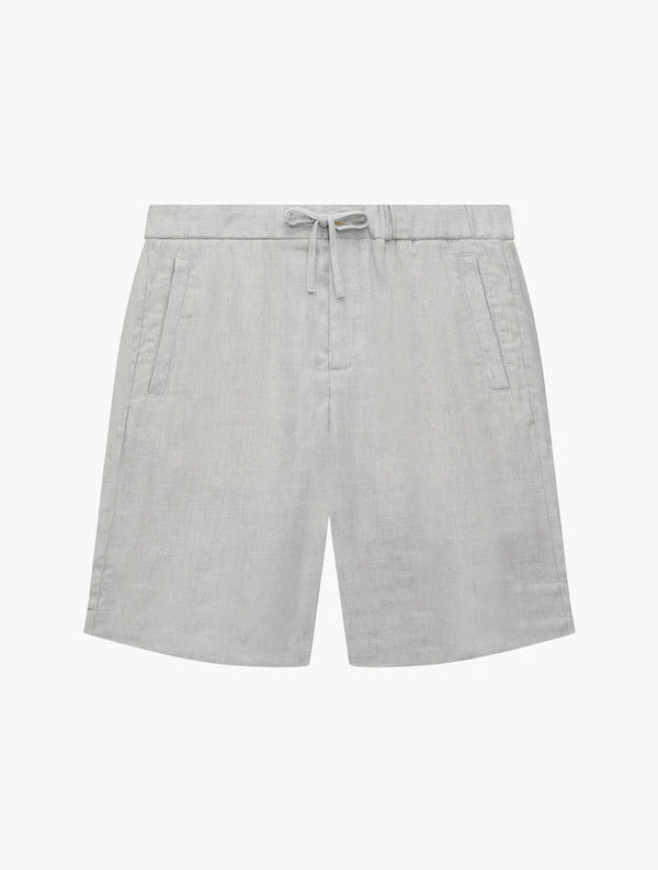 Felipe Linen Shorts Light Mélange Grey