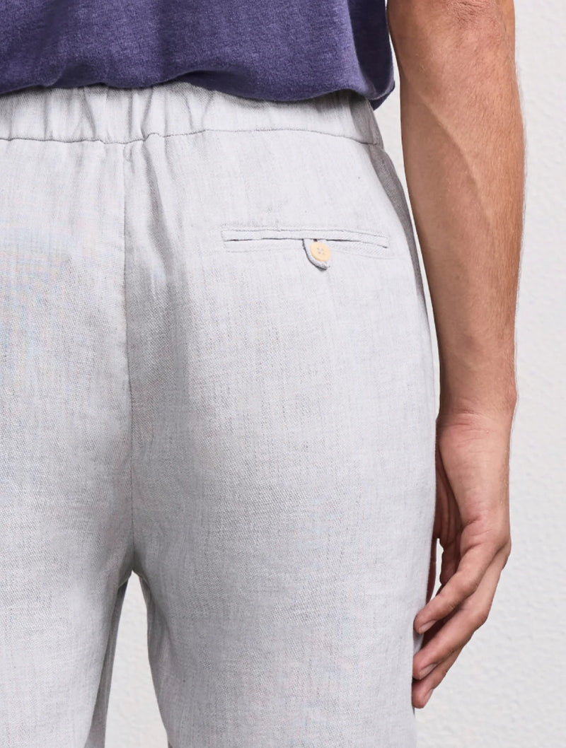 Felipe Linen Shorts Light Mélange Grey