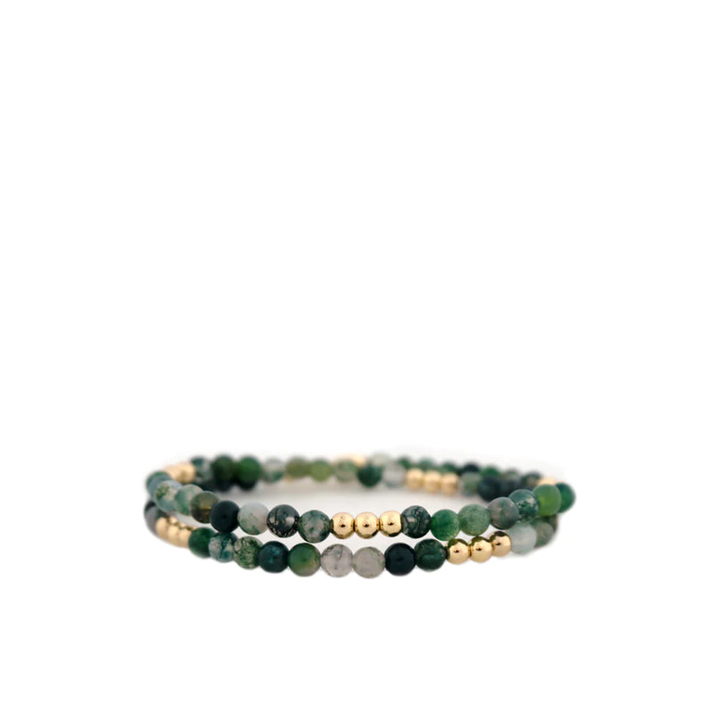 Natural Stone and Metal Bead Wrap