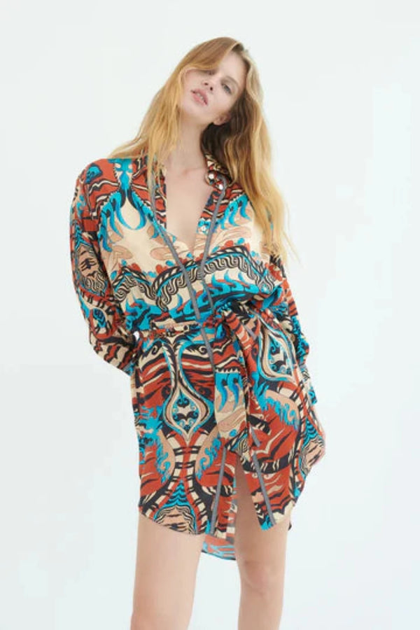CHUFY Grazia Shirt Dress Bagha Sky (Final Sale) CURIO FAENA MIAMI