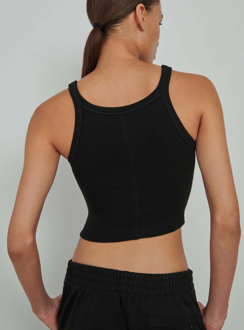 HB Ribbed Tank Black