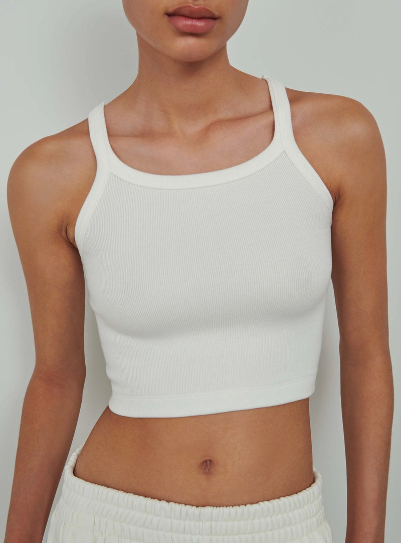 HB Ribbed Tank White