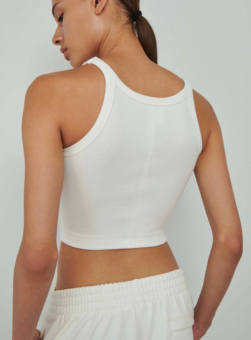 HB Ribbed Tank White