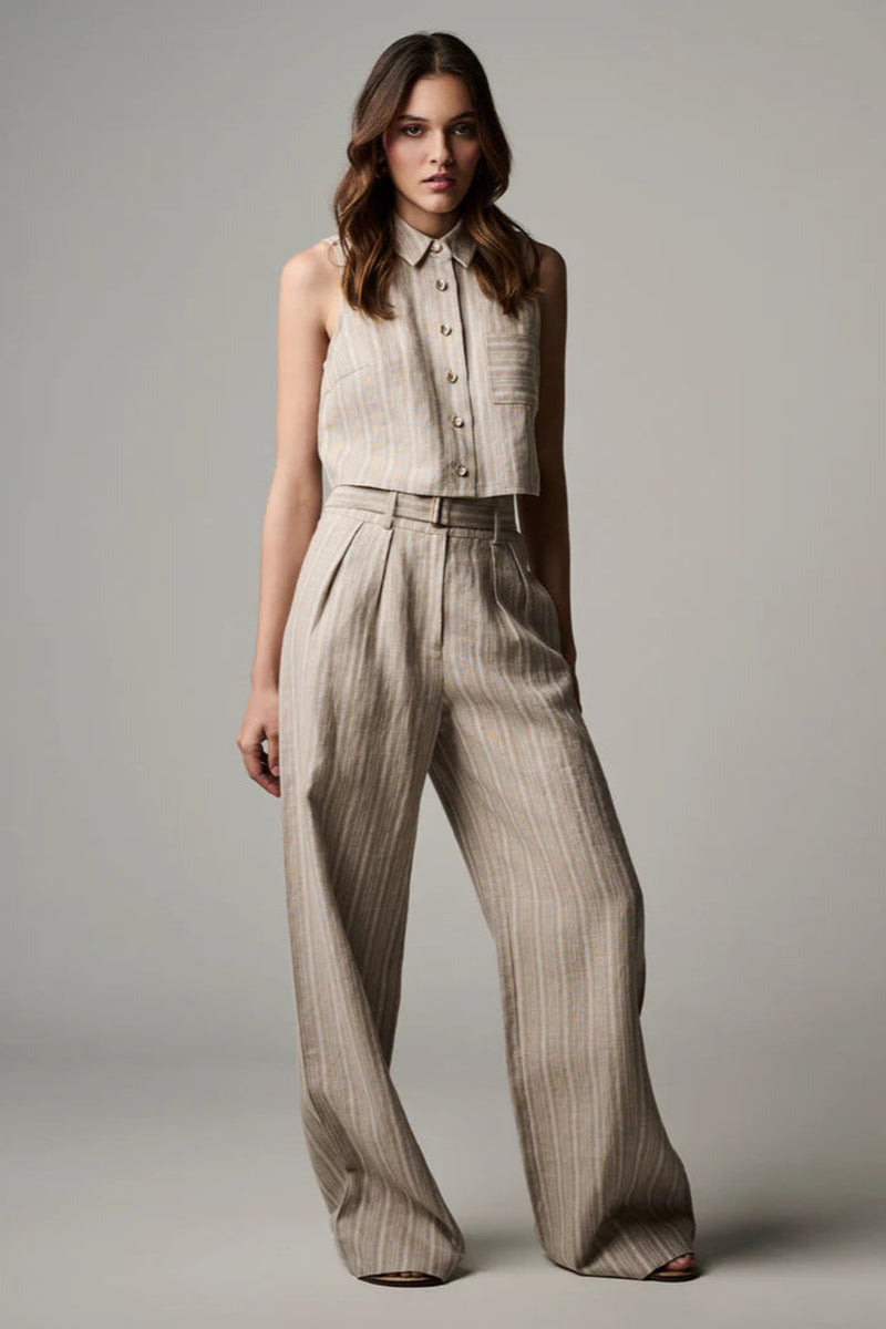 Alina Pant Tawny Stripe