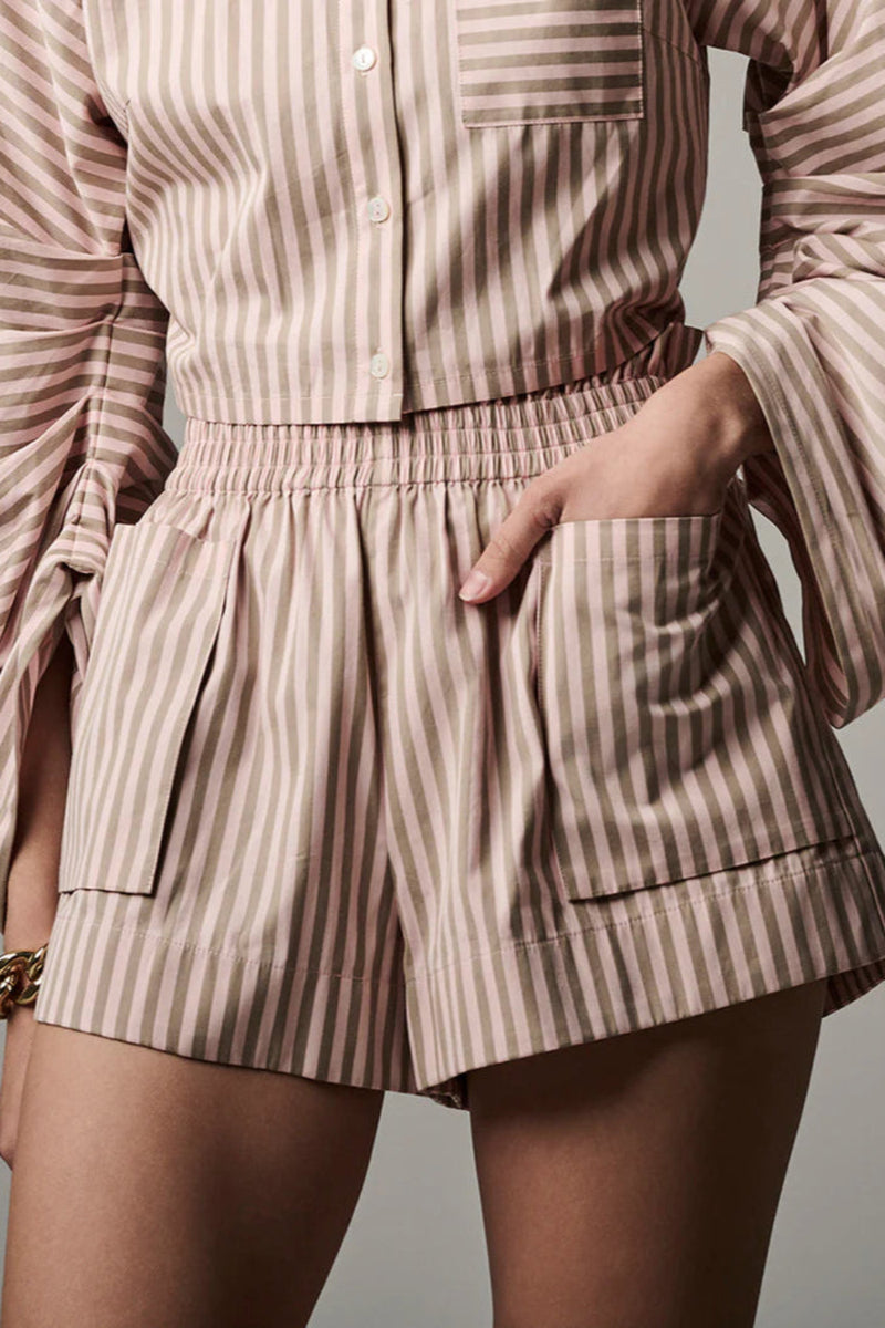 Mira Short Blush Stripe