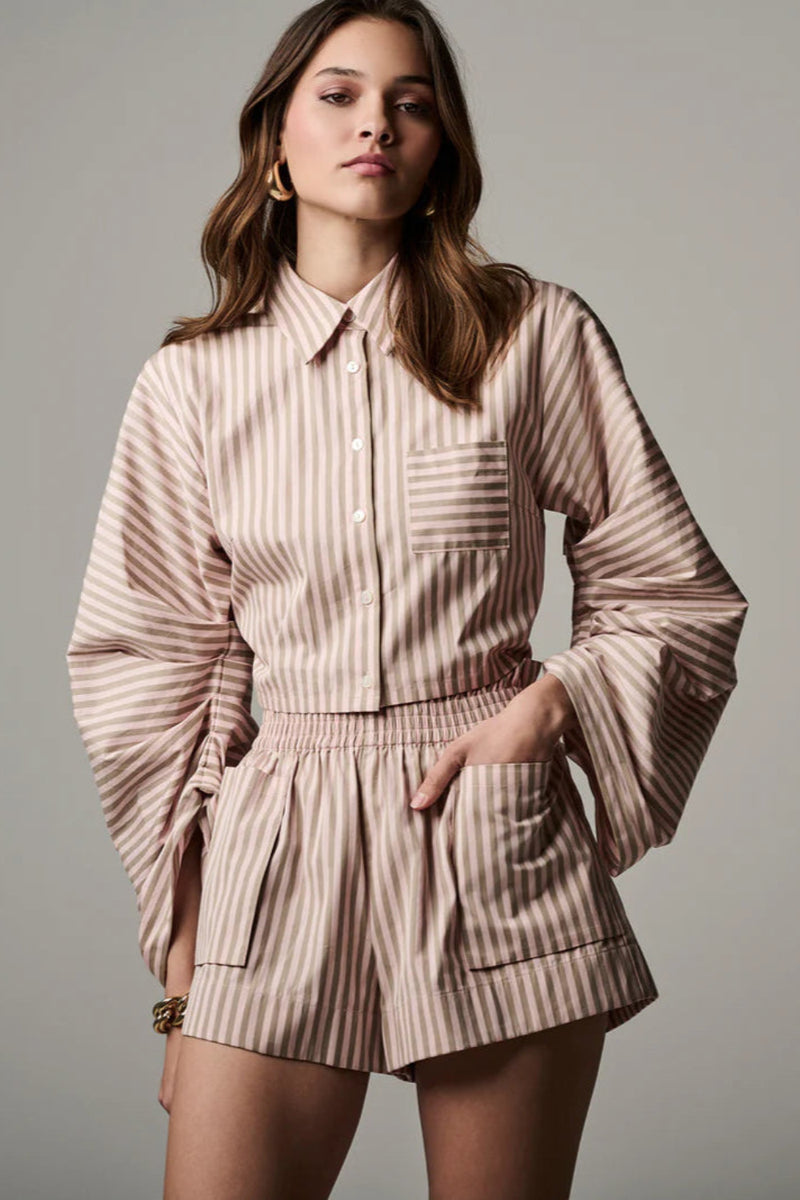 Mira Short Blush Stripe