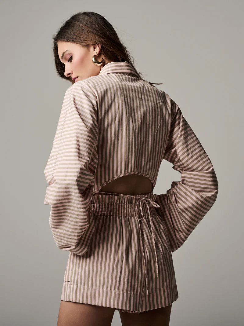 Mira Short Blush Stripe