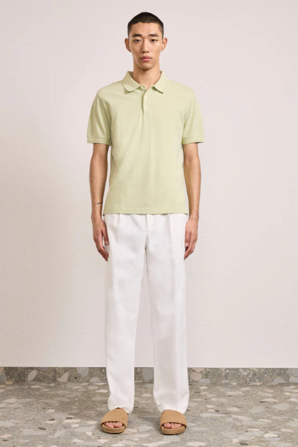 Horacio Cotton Polo Button Up Pistachio