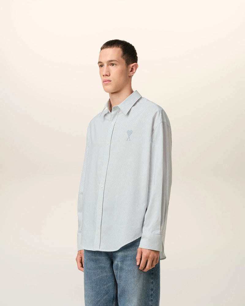 Boxy Fit Shirt White-Blue