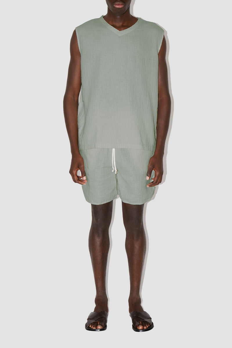 Heath Sleeveless Tee Angel Weave Khaki