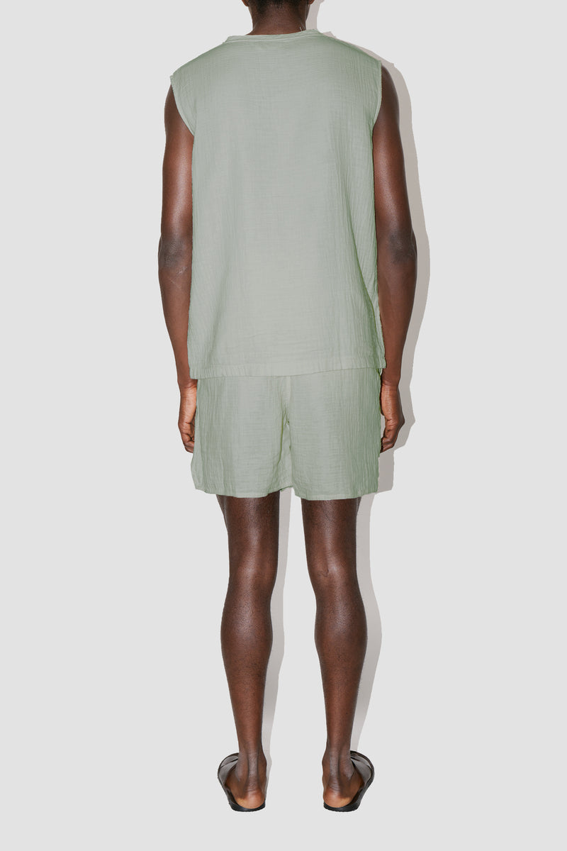Heath Sleeveless Tee Angel Weave Khaki