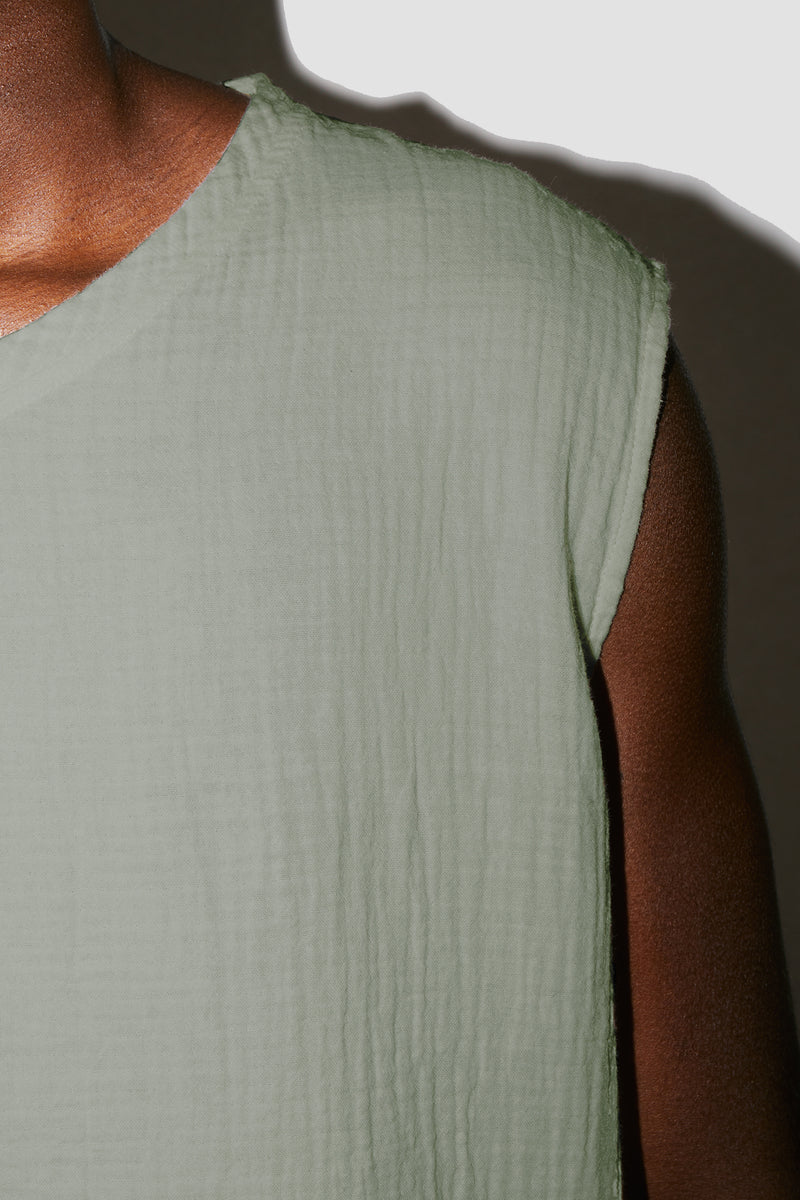 Heath Sleeveless Tee Angel Weave Khaki