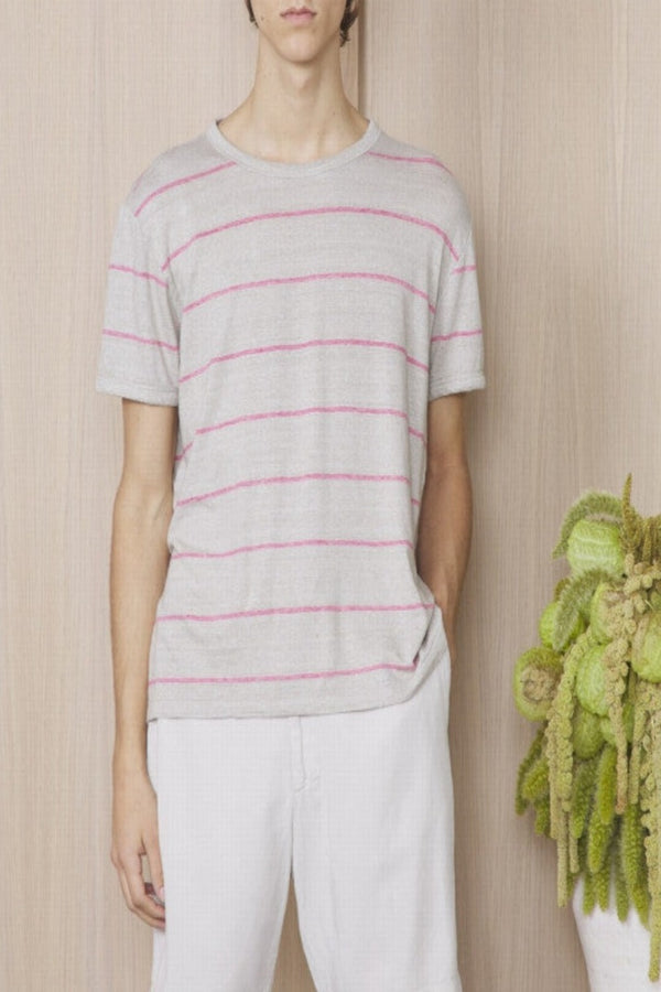 SS Tee French Linen Stripes