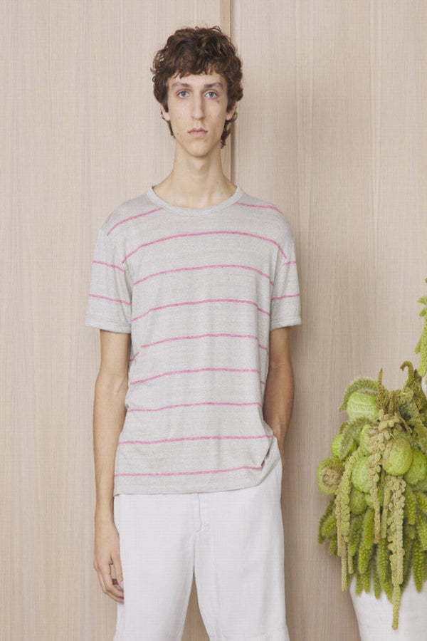 SS Tee French Linen Stripes