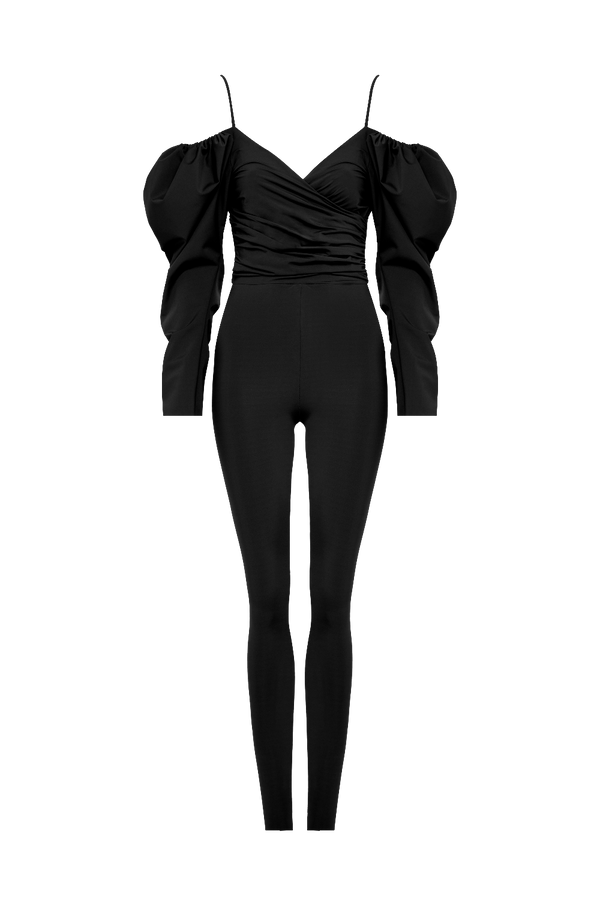 Maygel Coronel Heroica Black Jumpsuit