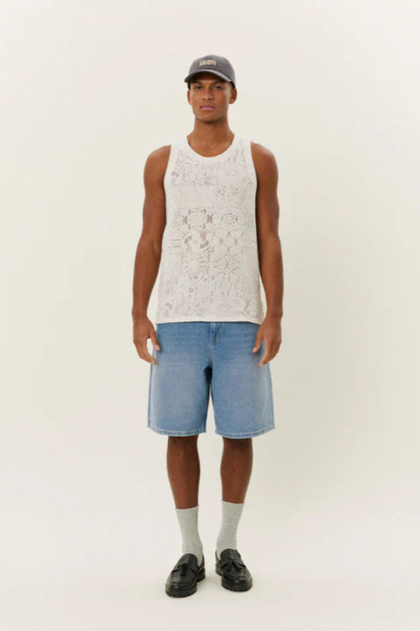 Huxi Lace Tank Top Ivory
