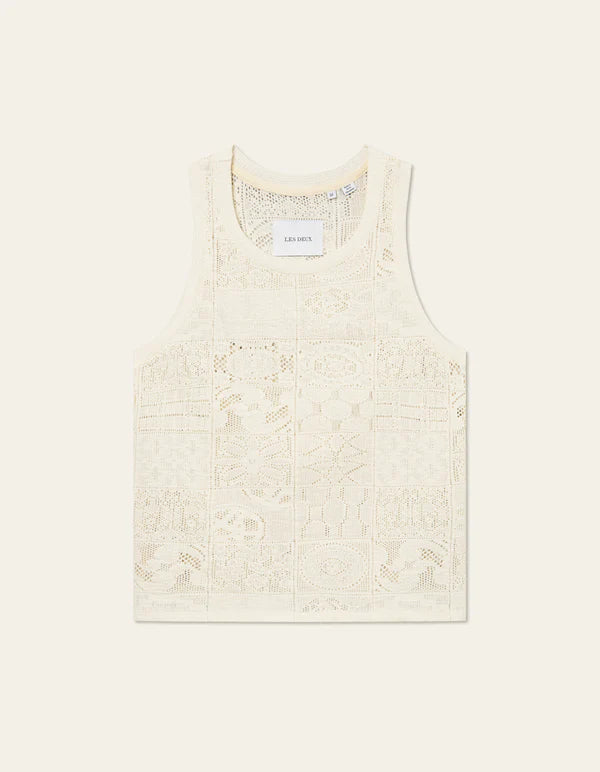Huxi Lace Tank Top Ivory