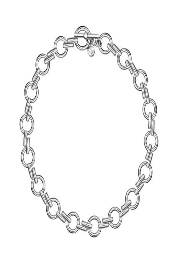 Italian Chain Necklace in Rhodium