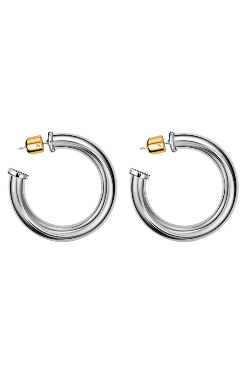Medium Hoop Rhodium