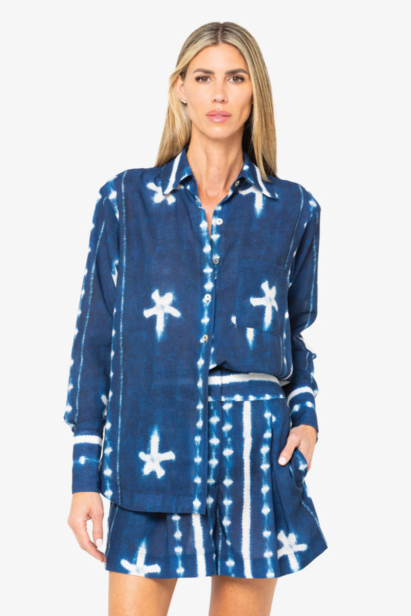 Beckett Shirt Indigo Shibori