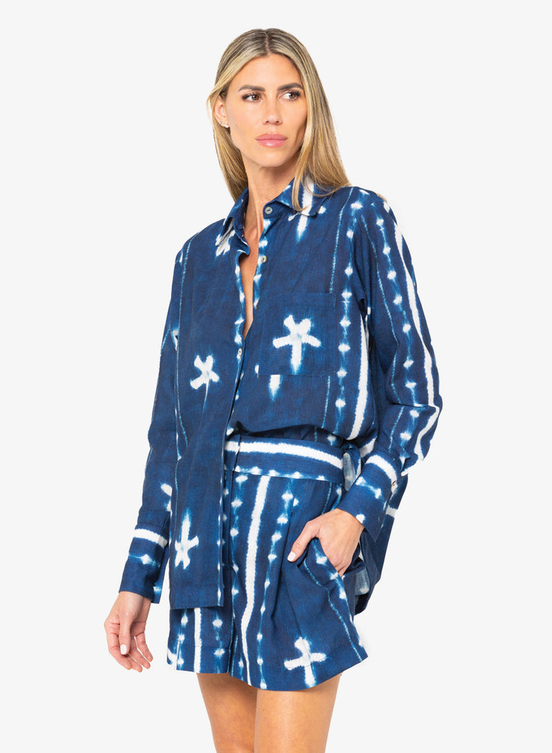 Beckett Shirt Indigo Shibori