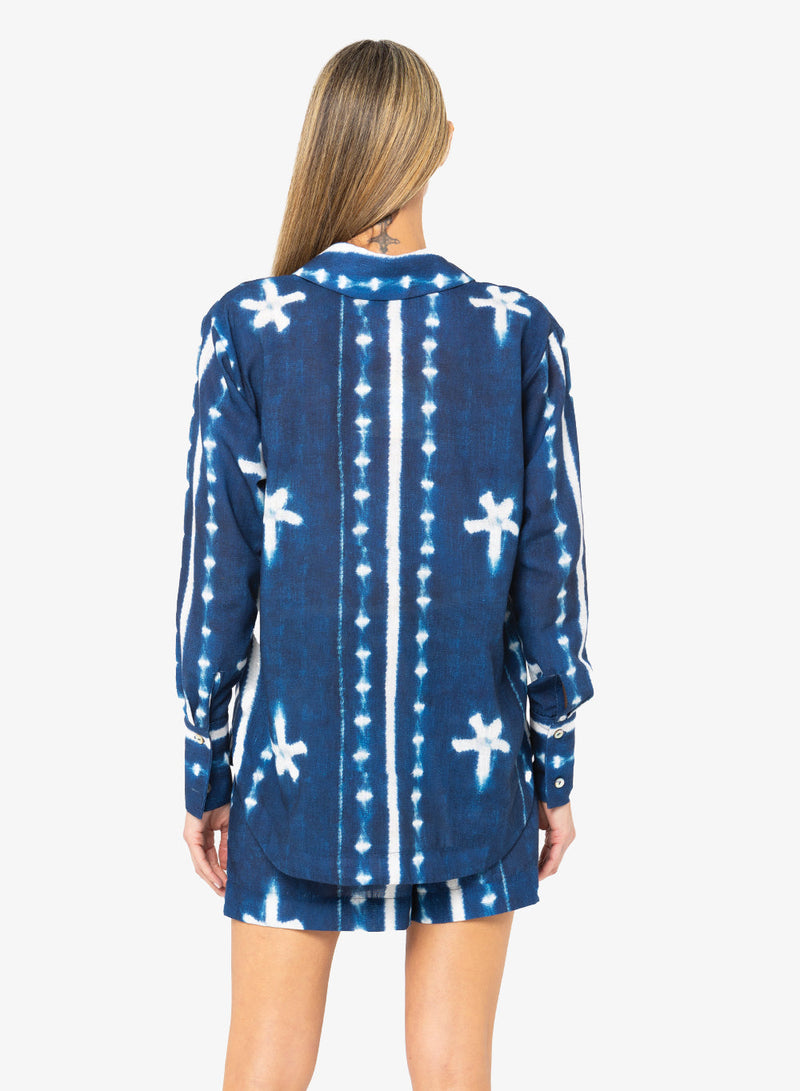 Beckett Shirt Indigo Shibori