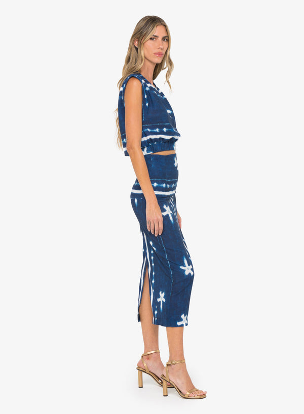 Kala Skirt Indigo Shibori