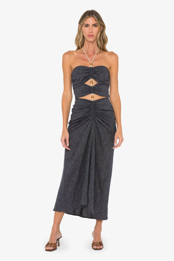 Montauk Dress Midnight Stripe