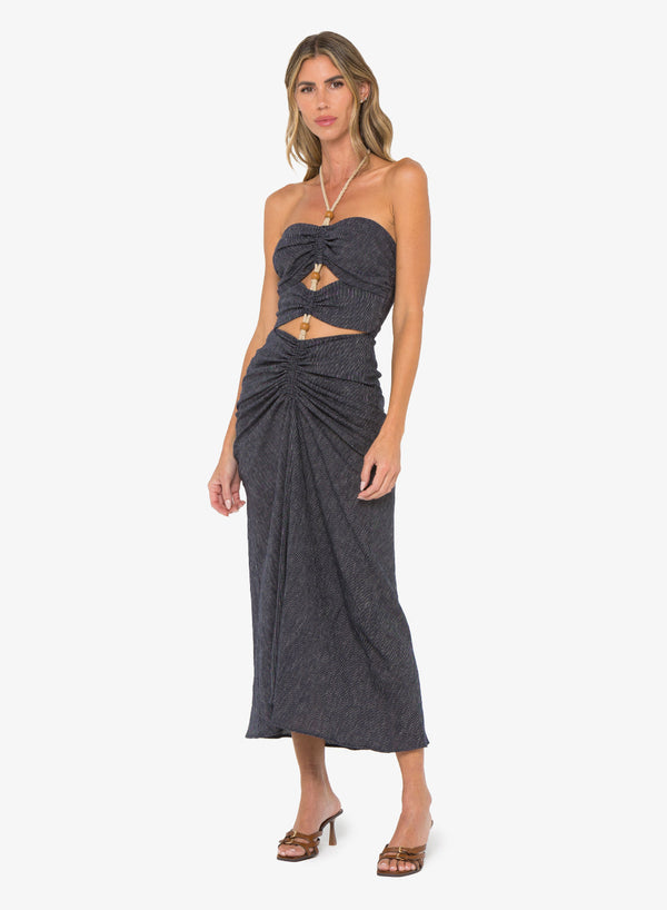 Montauk Dress Midnight Stripe