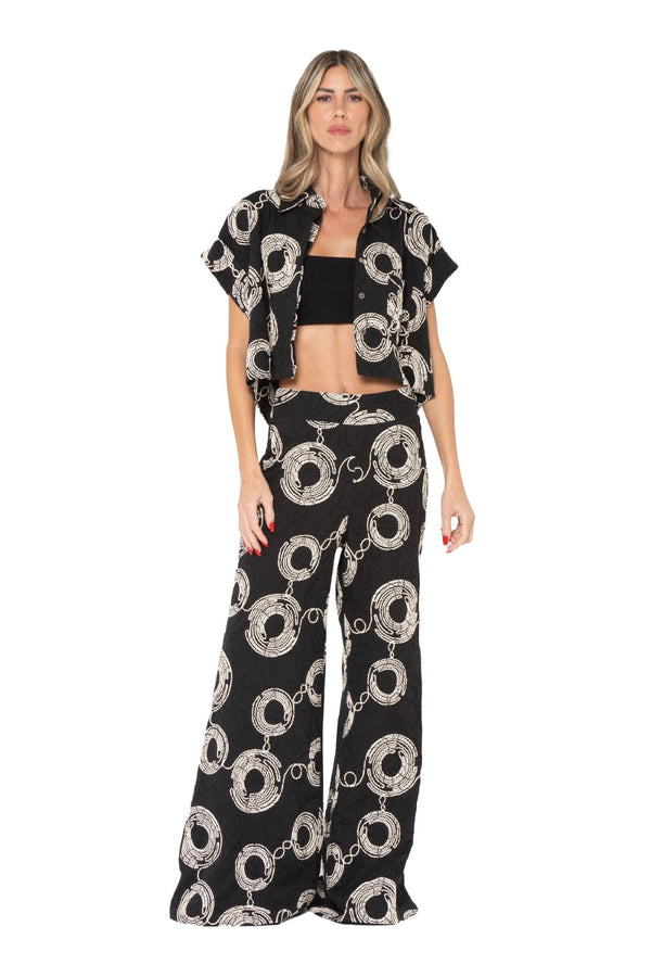 Odette 2.0 Embroidered Wide-Leg Pants