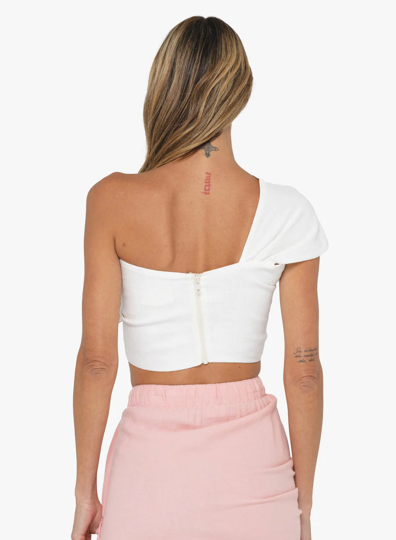 Sol Bandeau Top White