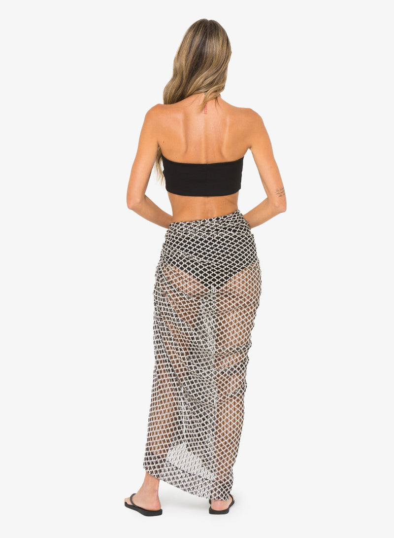 Sorrento Skirt Black-Champagne